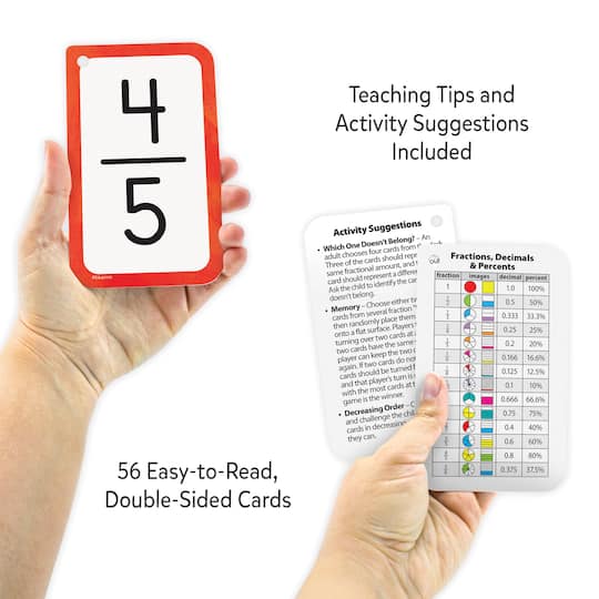 Teacher Created Resources® Fractions, Decimals & Percents Flash Cards Pack, 6ct.
